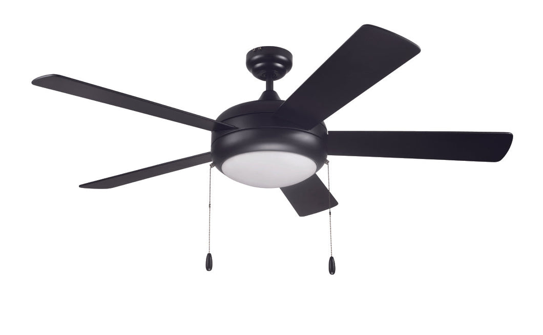 52 Inch Saturn Ceiling Fan - 5 Blade - Medium Base LED Light Kit - Pull Chain (CF52370-L-MB-BK)